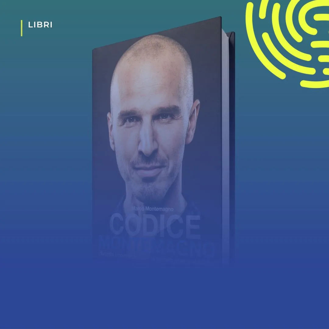 Copertina del libro «Codice Montemagno» con il ritratto di Marco Montemagno