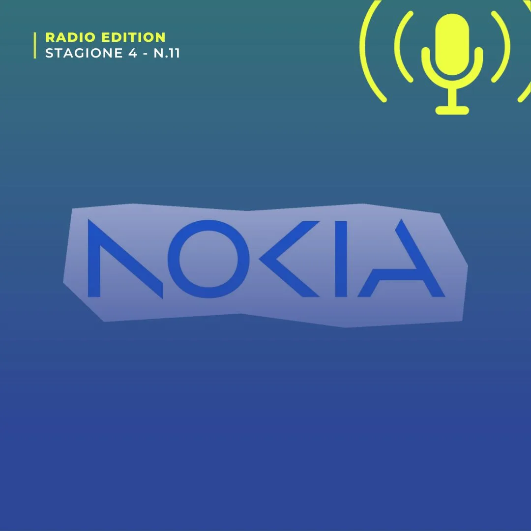 Il nuovo logo di Nokia su sfondo blu