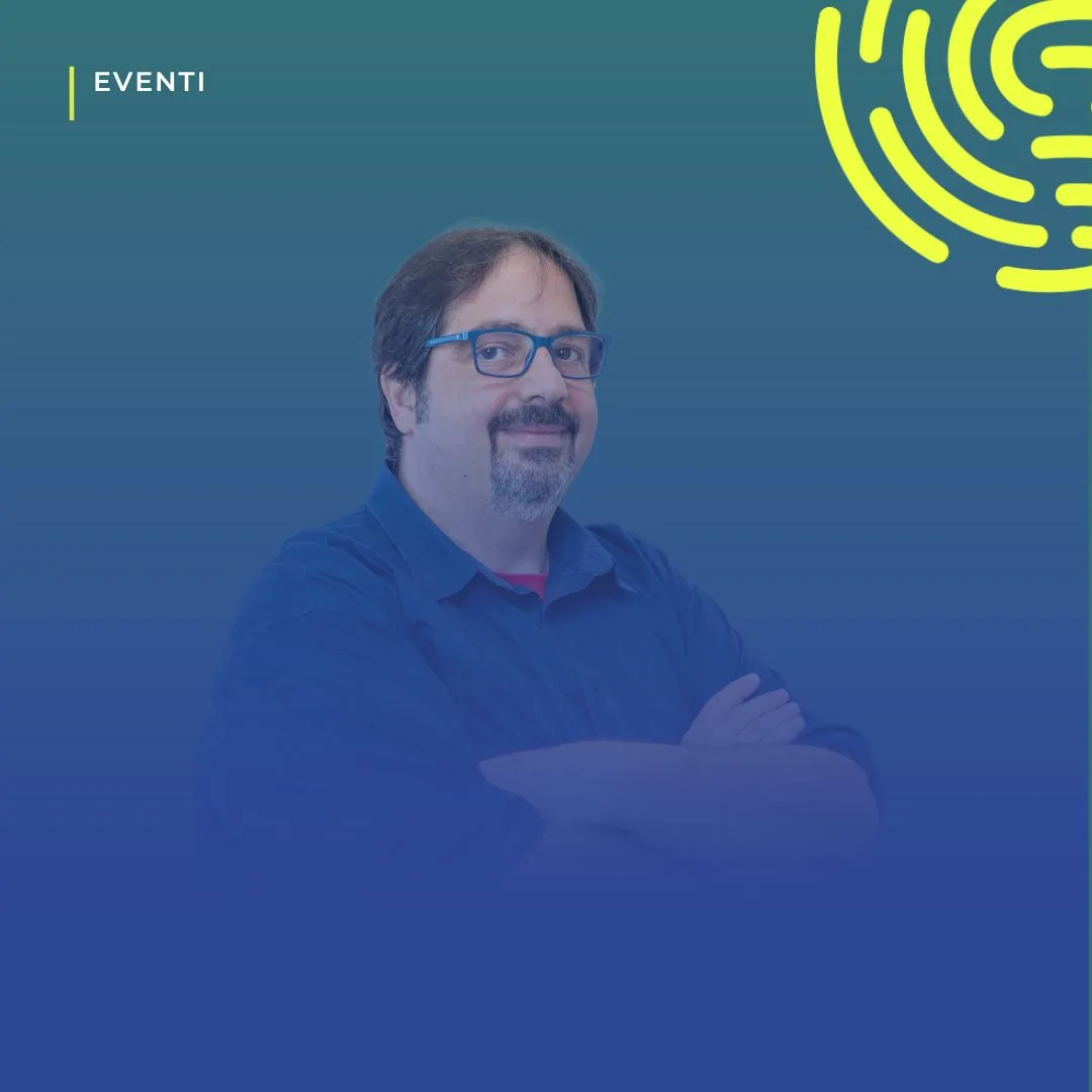 Alex Giordano con occhiali e barba, ospite di Agri-Food Future a Salerno