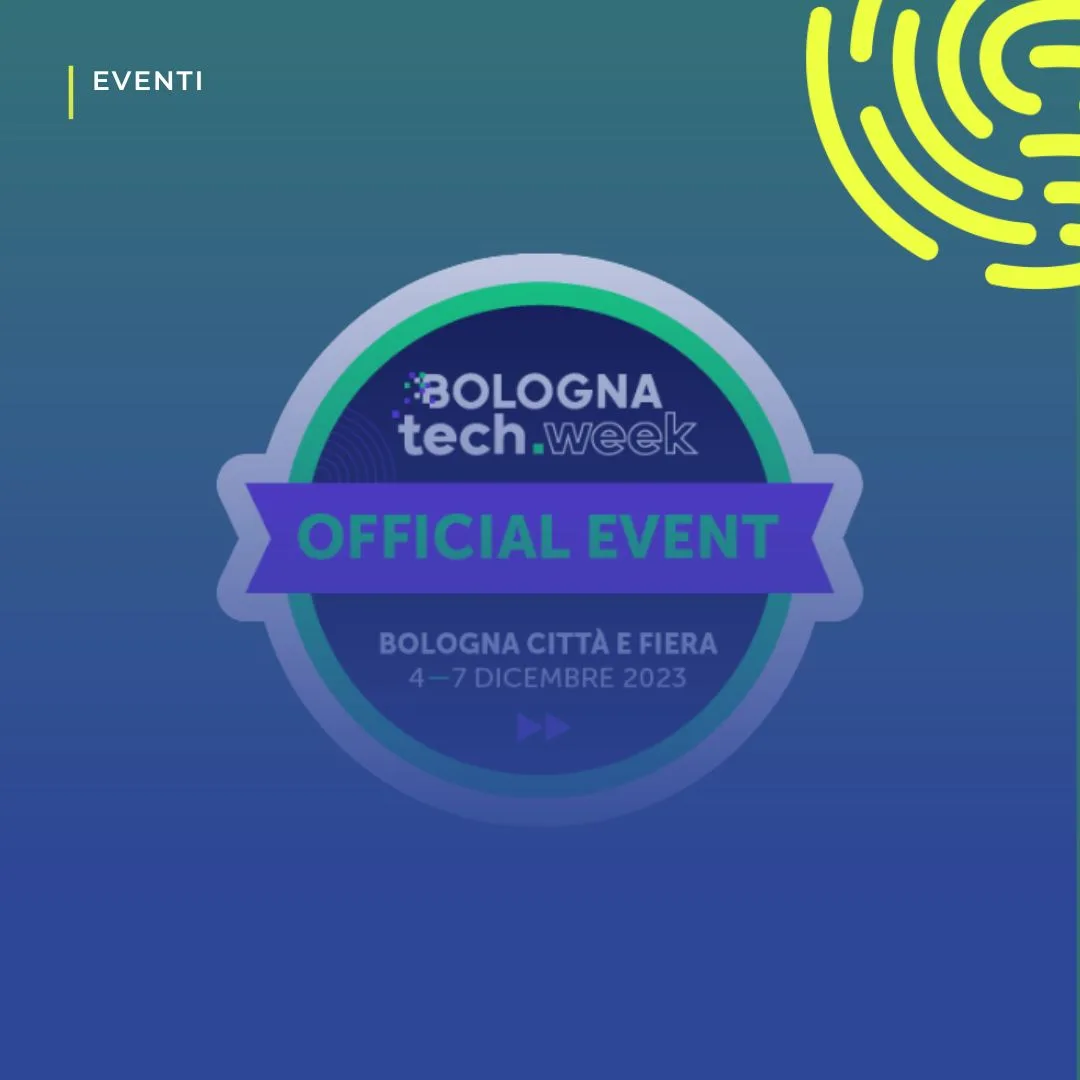 Logo della Bologna Tech Week 2023, evento ufficiale a BolognaFiere
