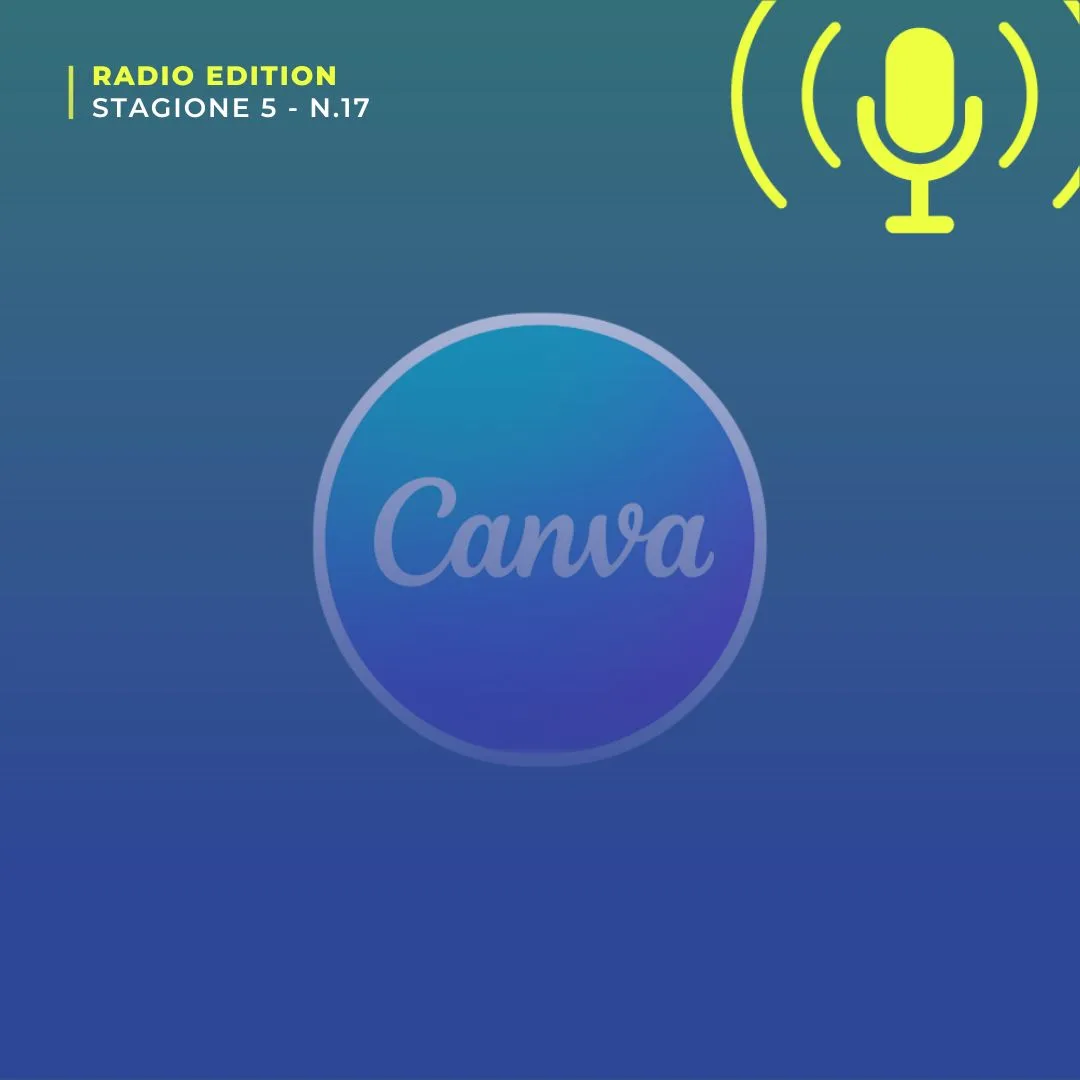 Logo di Canva su sfondo blu
