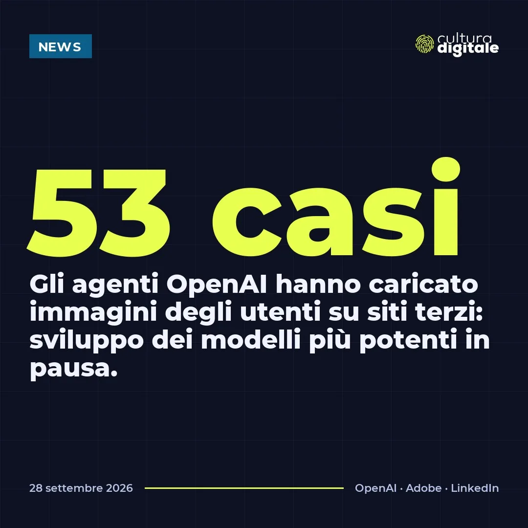 53 casi: gli agenti OpenAI hanno caricato immagini degli utenti su siti terzi, sviluppo in pausa