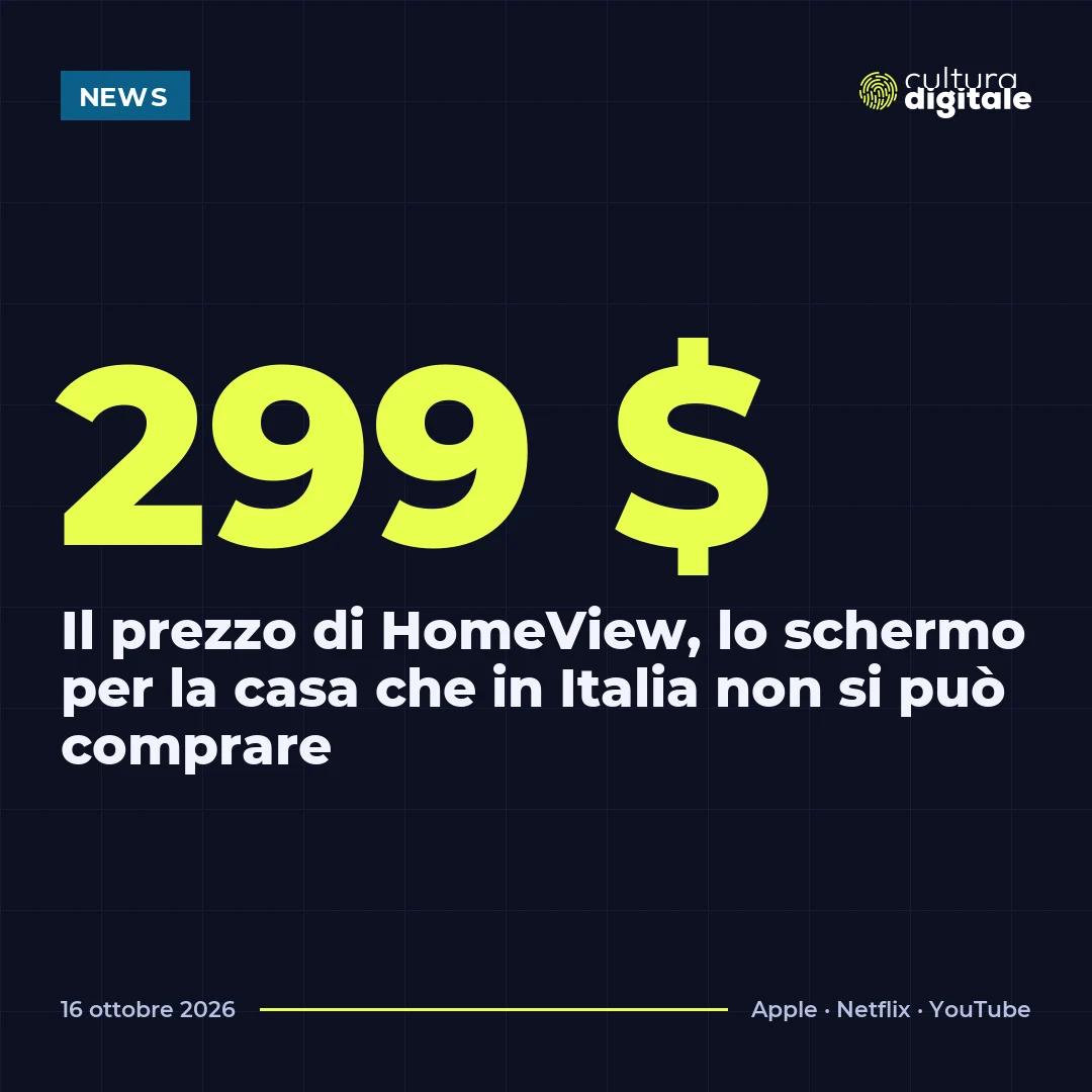 299 $: Il prezzo di HomeView, lo schermo per la casa che in Italia non si può comprare